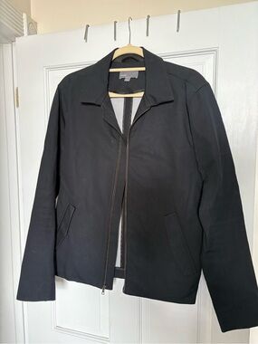 Vince Black Lightweight Zip-Front Jacket